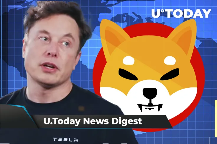 Elon Musk to Become 1st DOGE Trillionaire, SHIB Hits New ATH, Surpasses Ether by Trading Volume: Crypto News Digest by U.Today
