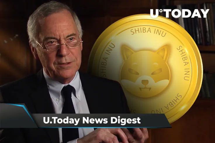 Steve Hanke Predicts Bitcoin Crash, Shiba Inu Breaks into Top 20 Cryptos: Crypto News Digest by U.Today