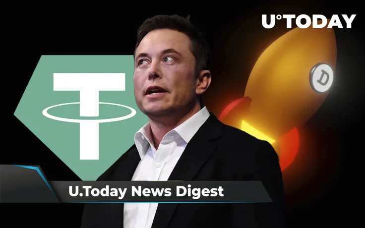 Elon Musk Makes DOGE Surge 28%, SHIB Listed by Bit2Me, Tether Slapped by New Class Action Lawsuit: Crypto News Digest by U.Today