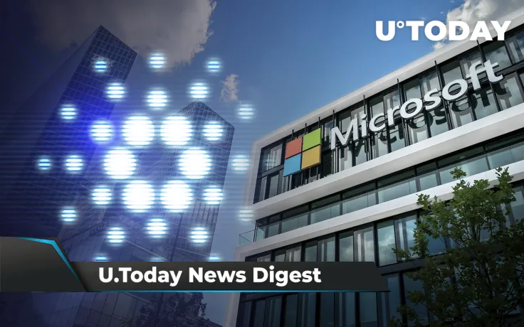 Microsoft’s Tweet Stirs Up SHIB Army, Cardano Outpaces BTC and ETH in Transaction Volume, Ripple Is Now Member of DEA: Crypto News Digest by U.Today