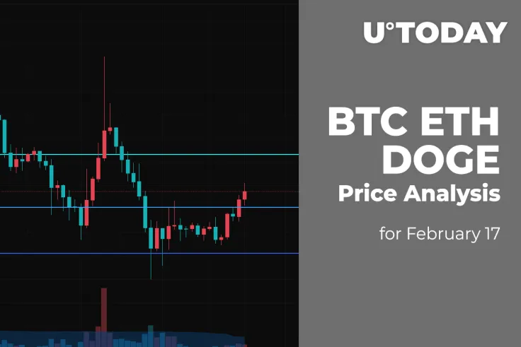 BTC, ETH and DOGE Price Analysis for February 17