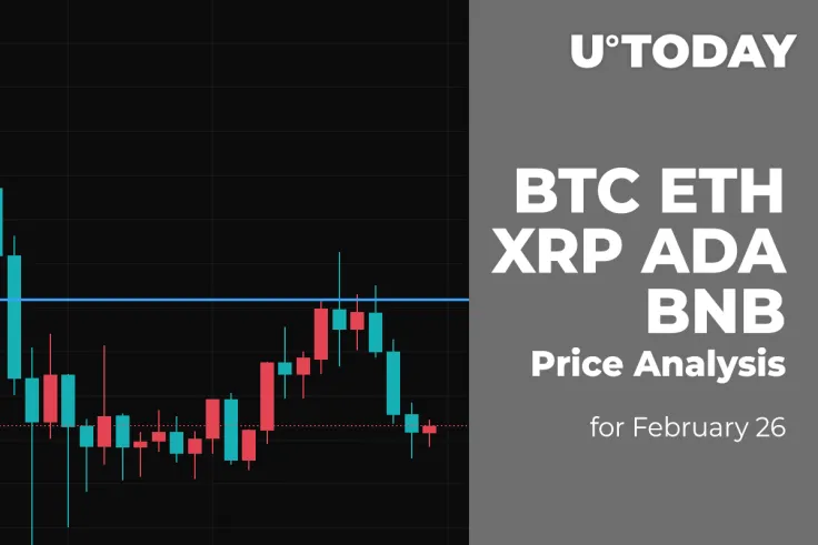 BTC, ETH, XRP, ADA and BNB Price Analysis for February 26