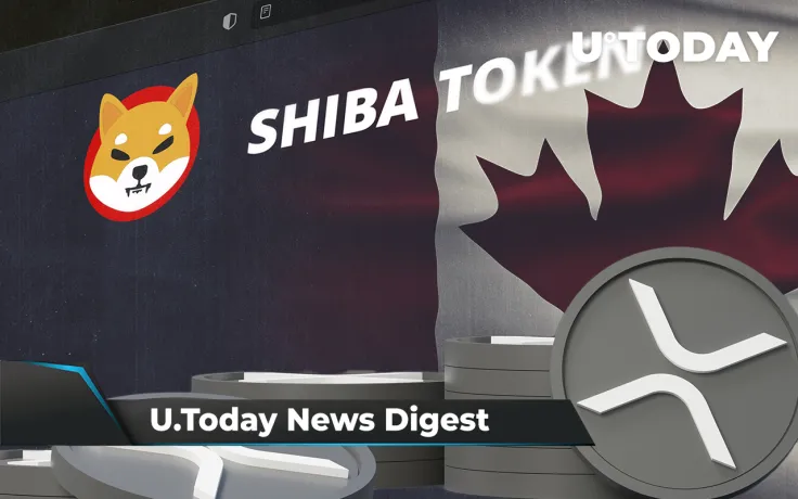 SHIB Donations Accepted by Canada’s Healthcare Foundation, XRP Rises 10%, Cardano’s TVL Hits $117 Million: Crypto News Digest by U.Today