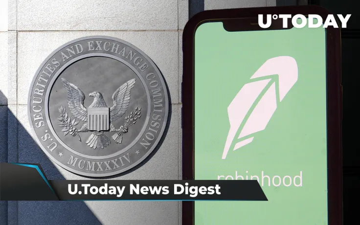 Ripple Opposes SEC’s Request for Time Extension, Robinhood Sees Potential in NFTs, Whale Buys 51 Billion SHIB: Crypto News Digest by U.Today