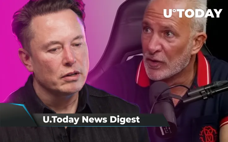 Peter Schiff Says He’s Satoshi Nakamoto, Elon Musk Shares DOGE Video, 86 Billion SHIB on Move: Crypto News Digest by U.Today