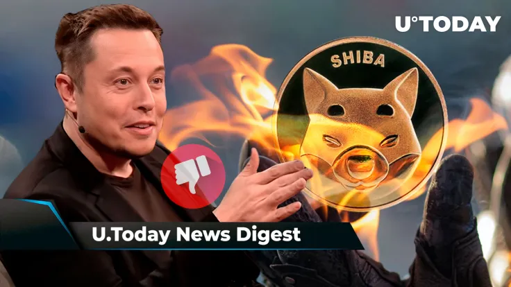 SHIB Burn Rate Raises Concerns, DOGE Creator No Longer Likes Elon Musk, SHIB and DOGE Accepted by Hublot: Crypto News Digest by U.Today
