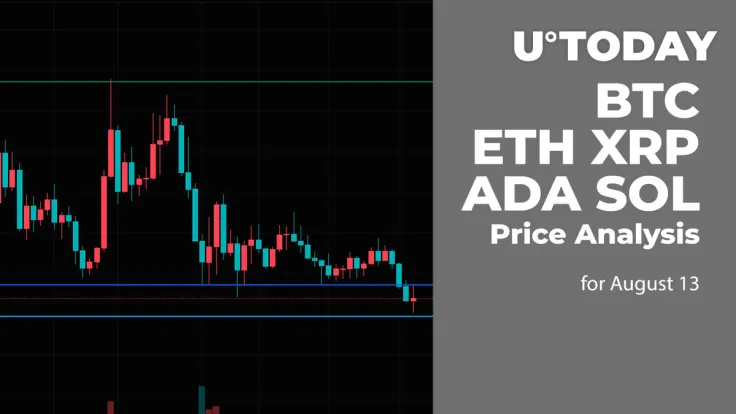 BTC, ETH, XRP, ADA and SOL Price Analysis for August 13