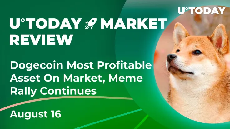 Dogecoin Most Profitable Asset on Market, Meme Rally Continues: Crypto Market Review, August 16