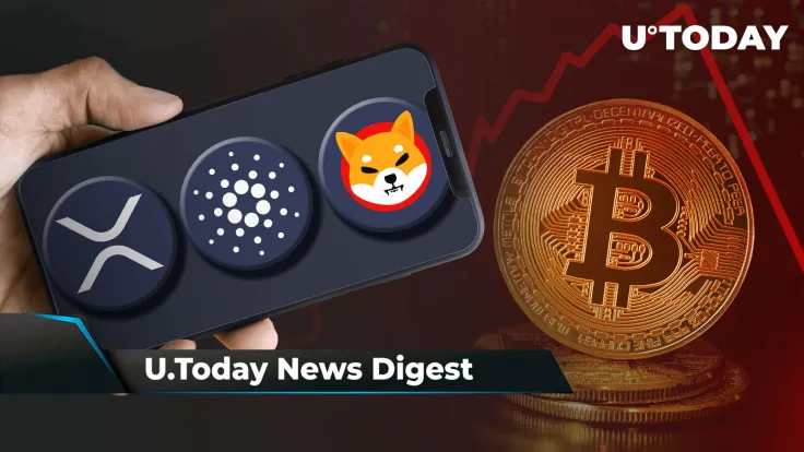 Ripple CEO’s Meeting with CFTC Commissioner Sparks Speculation, BTC Continues to Slide, SHIB, XRP, ADA See High Interest in Community: Crypto News Digest by U.Today