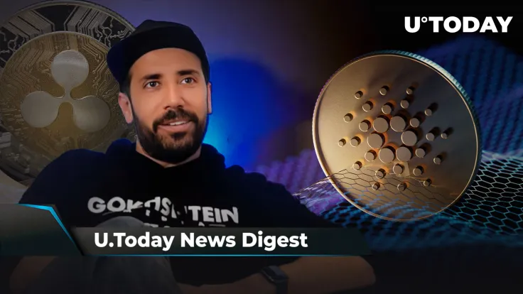 XRP Is up 26% in Week, David Gokhshtein Opines on Impact of Ripple’s Victory on Industry, Cardano’s Big Day Arrives: Crypto News Digest by U.Today