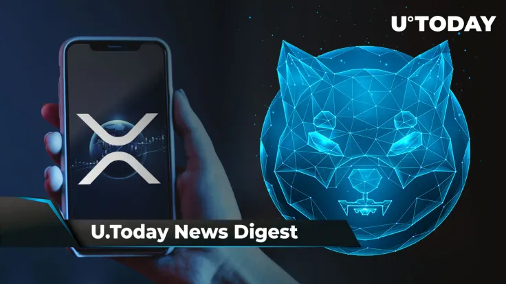XRP Trading Volume up 1,500%, 847.9 Billion SHIB Moved as Influencer Shows Support, Goldman Sachs Classifies XRP, SHIB and Other Coins: Crypto News Digest by U.Today