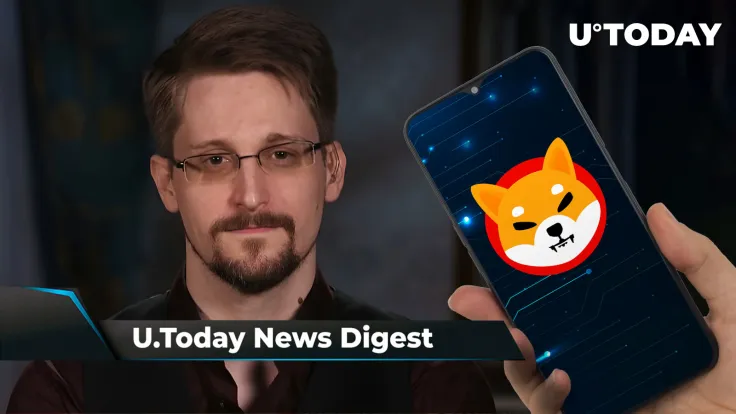 Edward Snowden Shares Crypto Market Prediction, Hundreds of Billions of SHIB Shifted, David Gokhshtein Will Keep Buying DOGE and SHIB: Crypto News Digest by U.Today