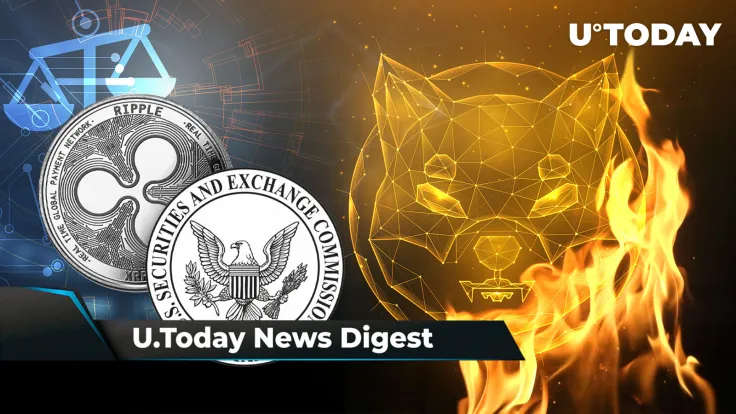 Ripple-SEC Settlement Possible, SHIB Burn Rate Spikes 1,082%, New York Partially Bans Crypto Mining: Crypto News Digest by U.Today