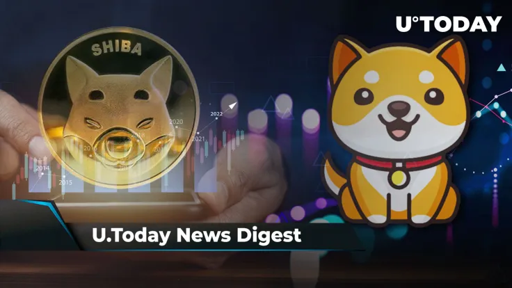 SHIB Hits Big New Milestone, Baby Doge Coin Spikes Briefly on Listing News, XRP to Become Available for Fiat Purchases in UK and France: Crypto News Digest by U.Today