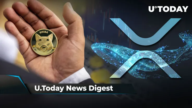 Millionaire XRP Whales Quickly Increase Holdings, Binance Sees $2 Billion Outflow After Criminal Charges News, SHIB Back on Investors’ Radar: Crypto News Digest by U.Today