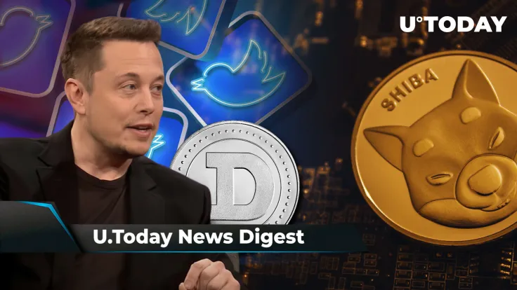 Elon Musk May Talk to DOGE Army via Twitter Spaces, XRP Accepted as Payment for Luxury Homes in Dubai, 72.46 Billion SHIB Dumped: Crypto News Digest by U.Today