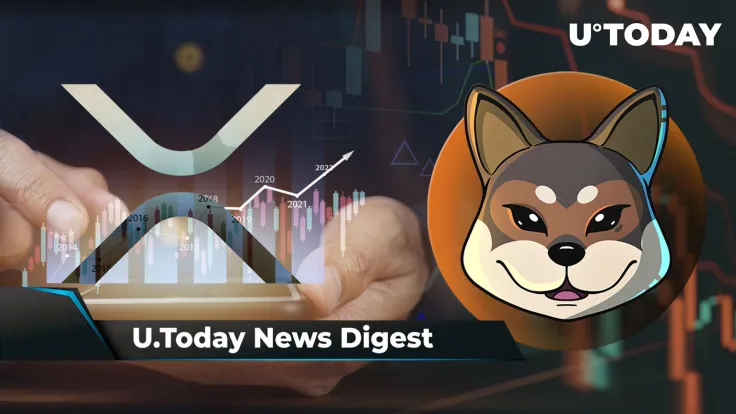 XRP Price Rises as Ripple Lawsuit Expectations Soar, Shibarium Attracts Over 3,000 Intake Forms, SHIK Plunges 96% after Vitalik Buterin’s Selling Spree: Crypto News Digest by U.Today
