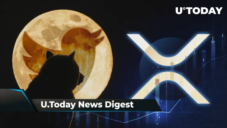 Dogecoin up as Doge Replaces Twitter’s Bird Logo, Bybit Lists BabyDoge, XRP Surpasses Altcoins in Inflows: Crypto News Digest by U.Today