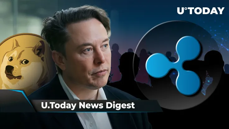 Elon Musk’s 1 million DOGE Challenge Backfires, Binance CEO Urges Not to Get into Certain Meme Coins, Ripple Plans to Help 3.7 Billion People: Crypto News Digest by U.Today