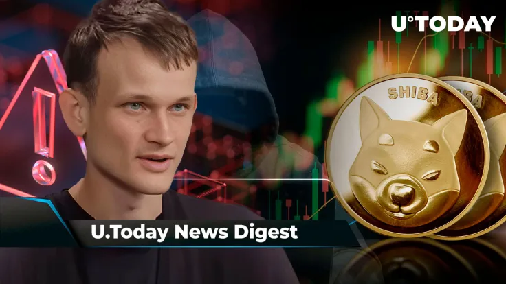SHIB Growth Might Accelerate After This 5.5 Trillion Resistance Is Broken, Vitalik Buterin Falls Victim to Hackers, Ripple Unveils New Mega Deal: Crypto News Digest by U.Today