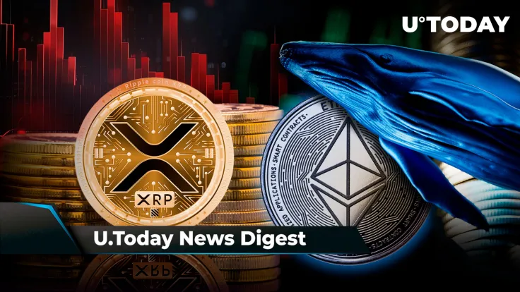 XRP Plummets Dramatically, SHIB Might See Shocking Reversal, Massive ETH Whale Continues to Sell: Crypto News Digest by U.Today