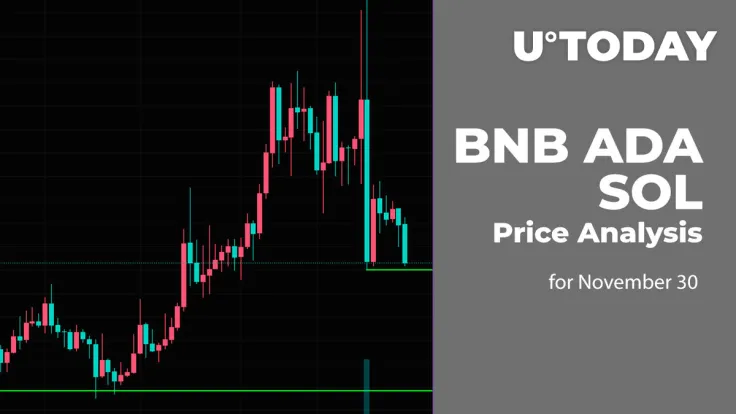 BNB, ADA and SOL Price Analysis for November 30