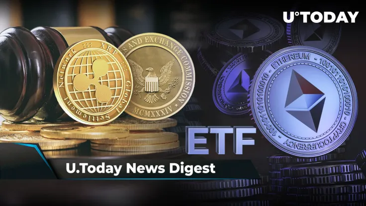 Here's Next Key Deadline in Ripple v. SEC Case, Bloomberg Expert Doubts Ethereum ETF Launch in March, Tron Founder Makes Mystery $500 Million Transfer: Crypto News Digest by U.Today
