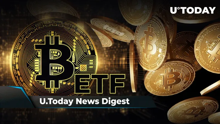 Vanguard Left Bitcoin ETF Inflows in the Dust, Nearly $1 Billion in BTC Vanishes After Transfer From Coinbase, Binance to Delist Six BTC, ETH and BNB Trading Pairs: Crypto News Digest by U.Today