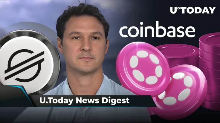 Ripple Cofounder Celebrates Major Stellar Success, Polkadot Secures Spot on Coinbase Futures, Shiba Inu Burn Rate Surges 8,511%: Crypto News Digest by U.Today