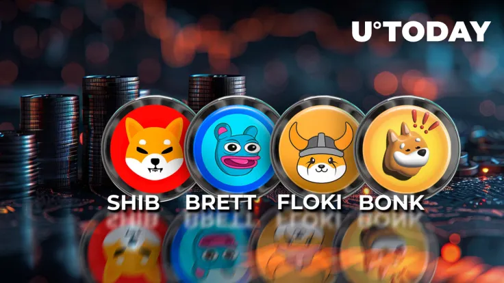 SHIB Rivals BRETT, FLOKI, BONK in Red as Meme Coin Segment Plunges