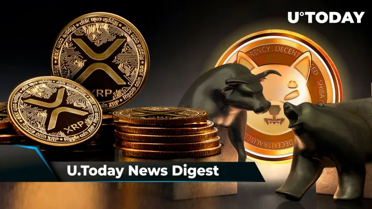 XRP Attracts $1.2 Million Inflow, 40 Trillion SHIB in Spotlight As Bulls and Bears Clash, Cardano Dominating Social Media Discussions: Crypto News Digest by U.Today
