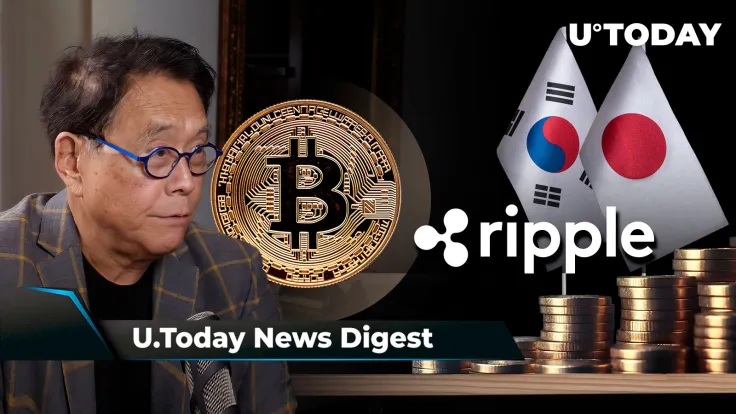 "Rich Dad Poor Dad" Author Names Easiest Way to Become a Millionaire, Ripple Unveils Major Initiative for Japan and South Korea: Crypto News Digest by U.Today
