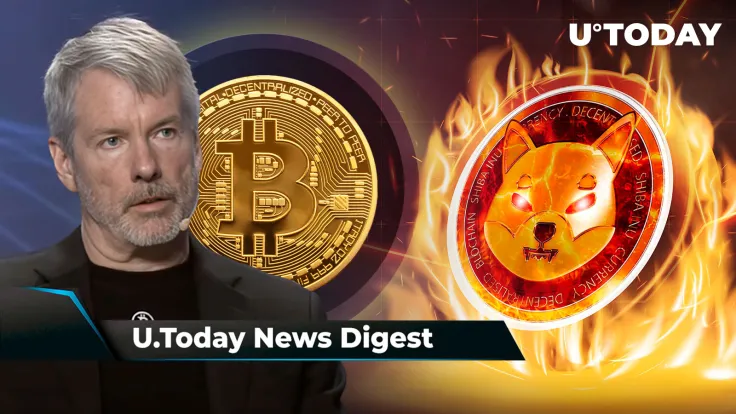 Michael Saylor Shares Crucial BTC Advice, Shiba Inu Burn Rate Surges 12,842%, Cardano Spikes 162% in Trading Volume: Crypto News Digest by U.Today