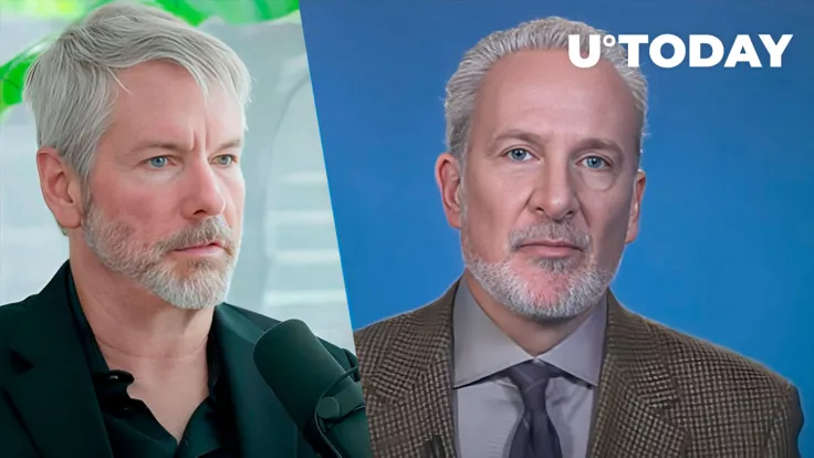 Michael Saylor and Bitcoin Grilled by Peter Schiff