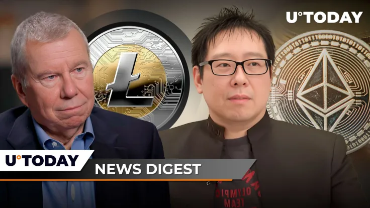John Bollinger Issues Positive Litecoin Price Prediction, Samson Mow Slams ETH Ahead of Ethereum ETF Launch, SHIB Burn Rate Spikes 482%: Crypto News Digest by U.Today