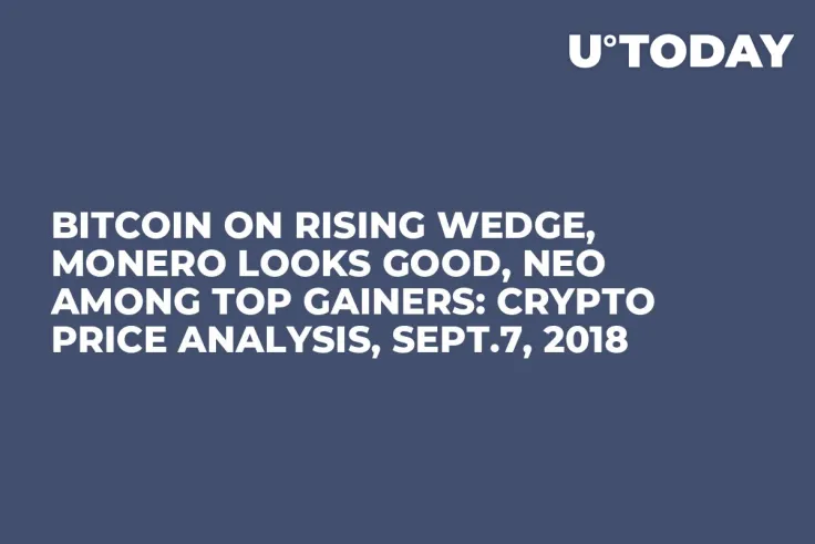 Bitcoin on Rising Wedge, Monero Looks Good, NEO Among Top Gainers: Crypto Price Analysis, Sept.7, 2018