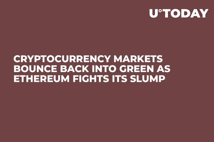 Cryptocurrency Markets Bounce Back Into Green as Ethereum Fights Its Slump