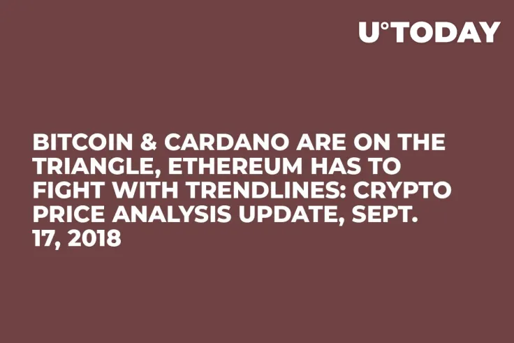Bitcoin & Cardano Are on the Triangle, Ethereum Has to Fight With Trendlines: Crypto Price Analysis Update, Sept. 17, 2018