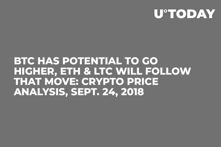 BTC Has Potential to Go Higher, ETH & LTC Will Follow That Move: Crypto Price Analysis, Sept. 24, 2018