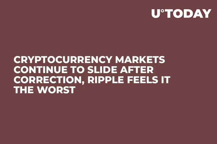 Cryptocurrency Markets Continue to Slide After Correction, Ripple Feels It the Worst