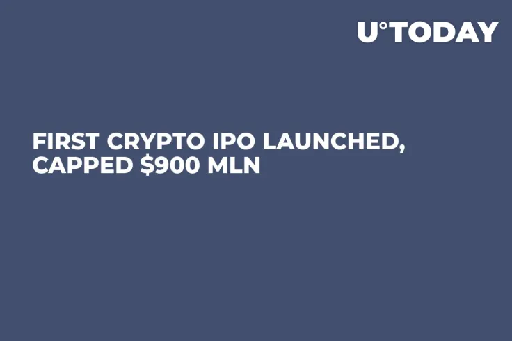 First Crypto IPO Launched, Capped $900 Mln