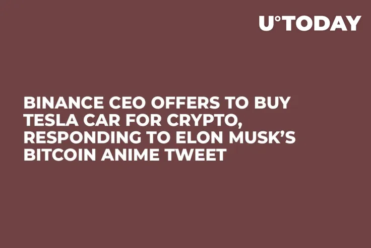 Binance CEO Offers to Buy Tesla Car for Crypto, Responding to Elon Musk’s Bitcoin Anime Tweet