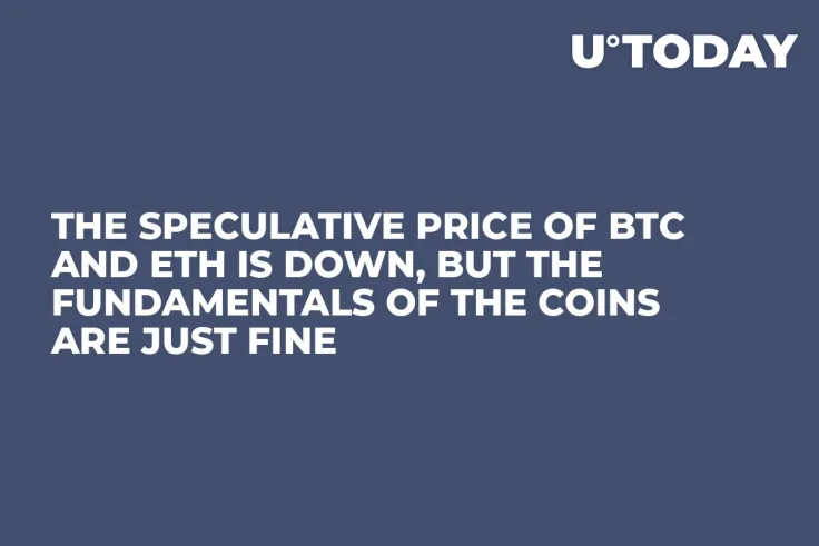 The Speculative Price of BTC and ETH is Down, But the Fundamentals of the Coins are Just Fine