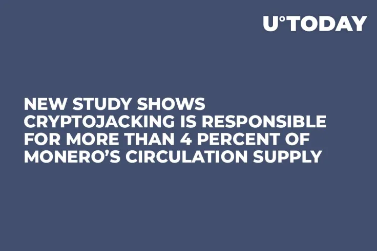 New Study Shows Cryptojacking Is Responsible for More Than 4 Percent of Monero’s Circulation Supply