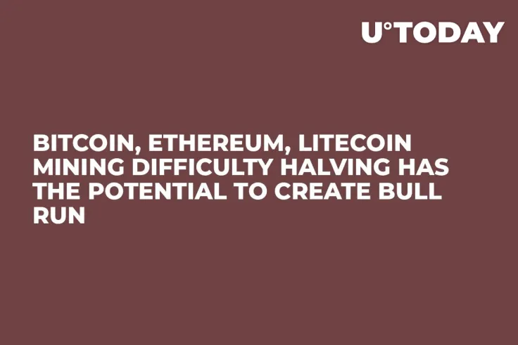 Bitcoin, Ethereum, Litecoin Mining Difficulty Halving Has the Potential to Create Bull Run