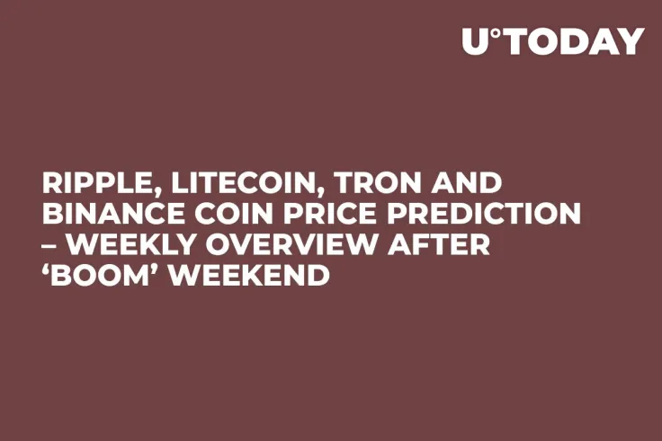 Ripple, Litecoin, Tron and Binance Coin Price Prediction – Weekly Overview After ‘Boom’ Weekend