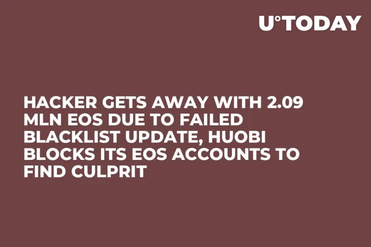 Hacker Gets Away with 2.09 Mln EOS Due to Failed Blacklist Update, Huobi Blocks Its EOS Accounts to Find Culprit