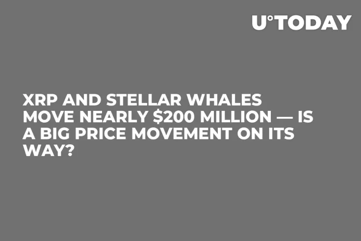 XRP and Stellar Whales Move Nearly $200 million — Is a Big Price Movement on Its Way?