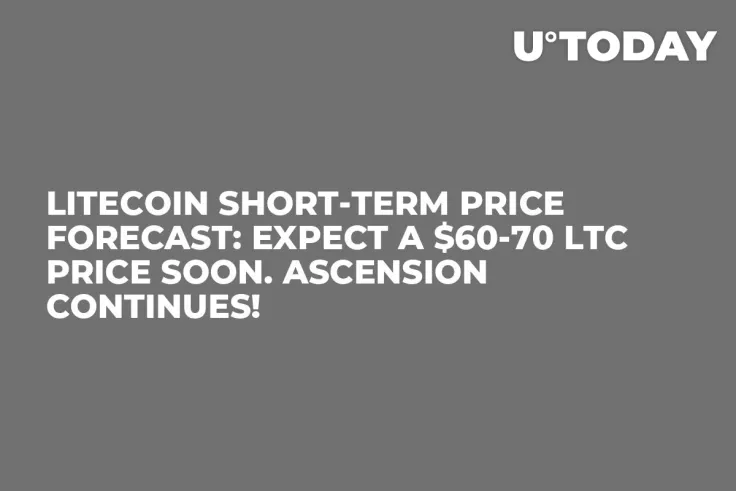 Litecoin Short-Term Price Forecast: Expect a $60-70 LTC Price Soon. Ascension Continues!