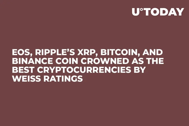 EOS, Ripple’s XRP, Bitcoin, and Binance Coin Crowned as the Best Cryptocurrencies by Weiss Ratings 